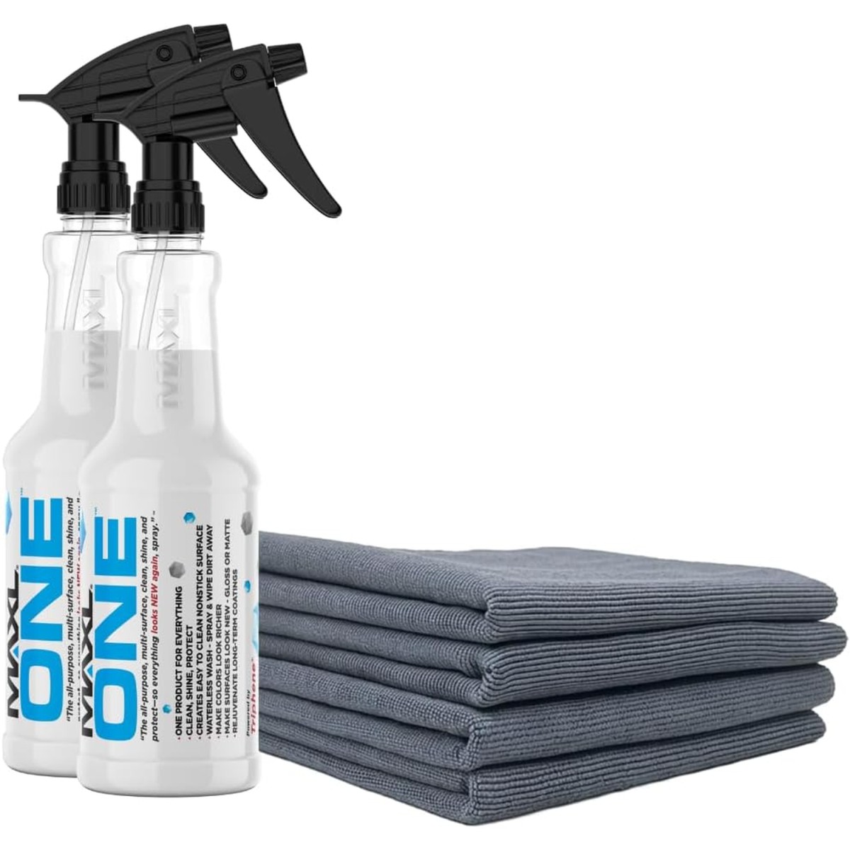 MAXLONE Triphene Car Spray (2-Pack with 4 Microfiber Cloths)